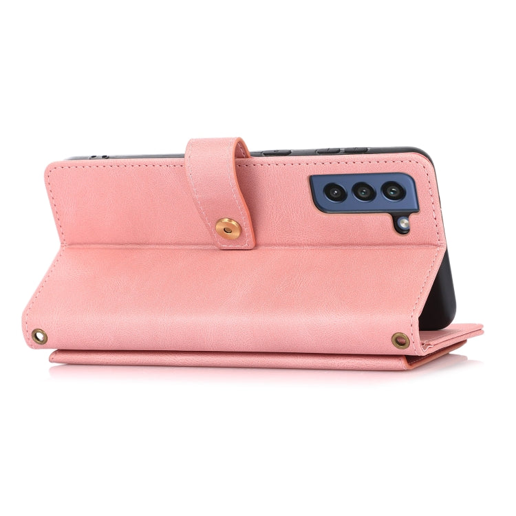 For Samsung Galaxy S21 FE 5G PU + TPU Horizontal Flip Leather Case with Holder & Card Slot & Wallet & Lanyard