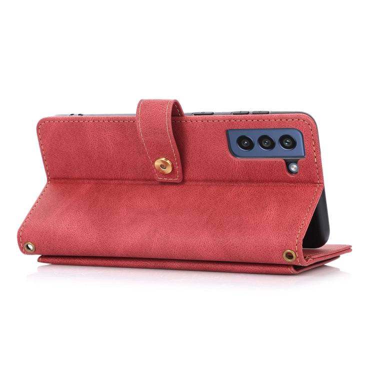 For Samsung Galaxy S21 FE 5G PU + TPU Horizontal Flip Leather Case with Holder & Card Slot & Wallet & Lanyard
