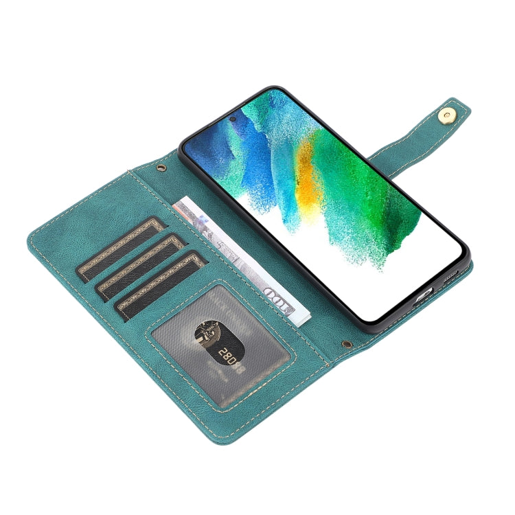 For Samsung Galaxy S21 FE 5G PU + TPU Horizontal Flip Leather Case with Holder & Card Slot & Wallet & Lanyard