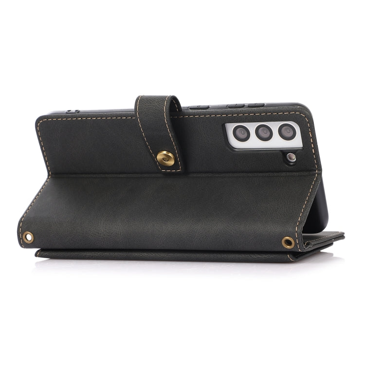 For Samsung Galaxy S21+ 5G PU + TPU Horizontal Flip Leather Case with Holder & Card Slot & Wallet & Lanyard