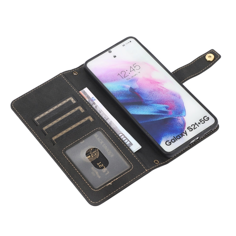 For Samsung Galaxy S21+ 5G PU + TPU Horizontal Flip Leather Case with Holder & Card Slot & Wallet & Lanyard