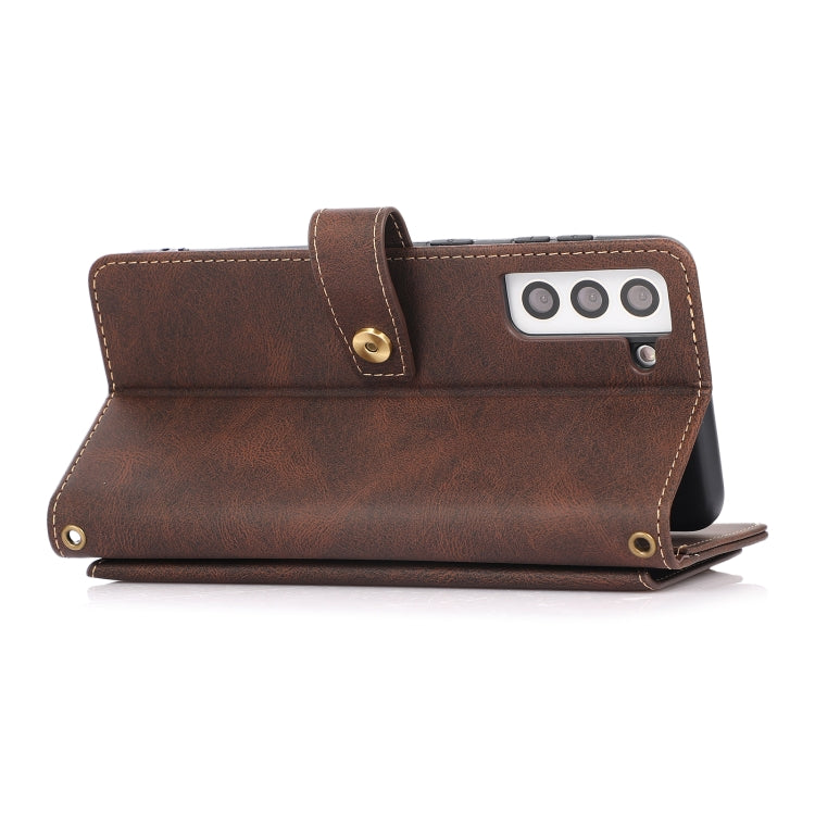 For Samsung Galaxy S21+ 5G PU + TPU Horizontal Flip Leather Case with Holder & Card Slot & Wallet & Lanyard