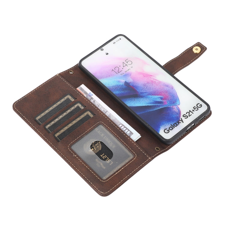For Samsung Galaxy S21+ 5G PU + TPU Horizontal Flip Leather Case with Holder & Card Slot & Wallet & Lanyard