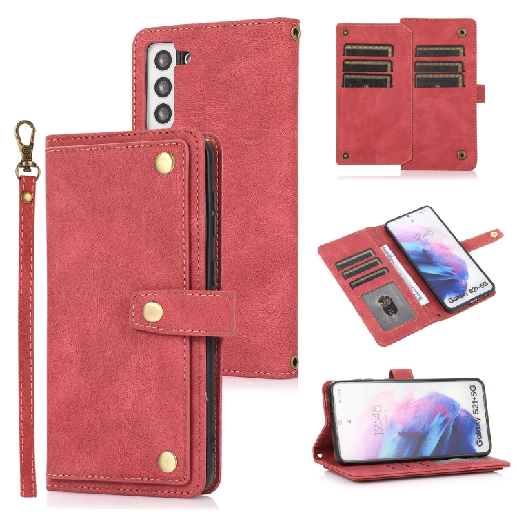 For Samsung Galaxy S21+ 5G PU + TPU Horizontal Flip Leather Case with Holder & Card Slot & Wallet & Lanyard