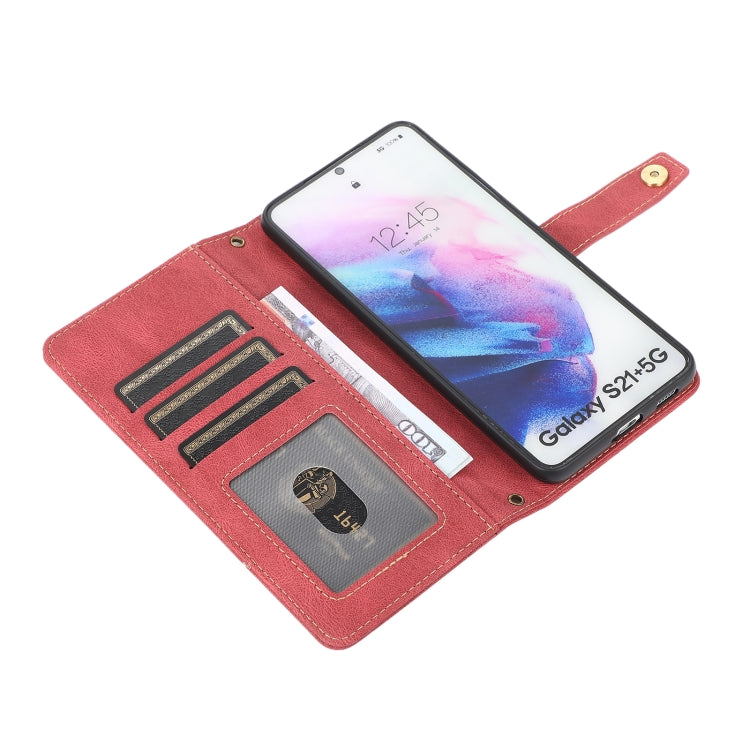 For Samsung Galaxy S21+ 5G PU + TPU Horizontal Flip Leather Case with Holder & Card Slot & Wallet & Lanyard