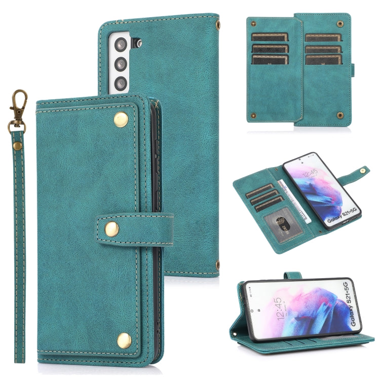 For Samsung Galaxy S21+ 5G PU + TPU Horizontal Flip Leather Case with Holder & Card Slot & Wallet & Lanyard