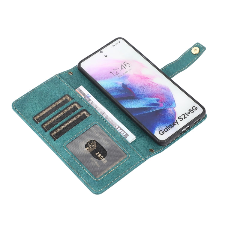 For Samsung Galaxy S21+ 5G PU + TPU Horizontal Flip Leather Case with Holder & Card Slot & Wallet & Lanyard