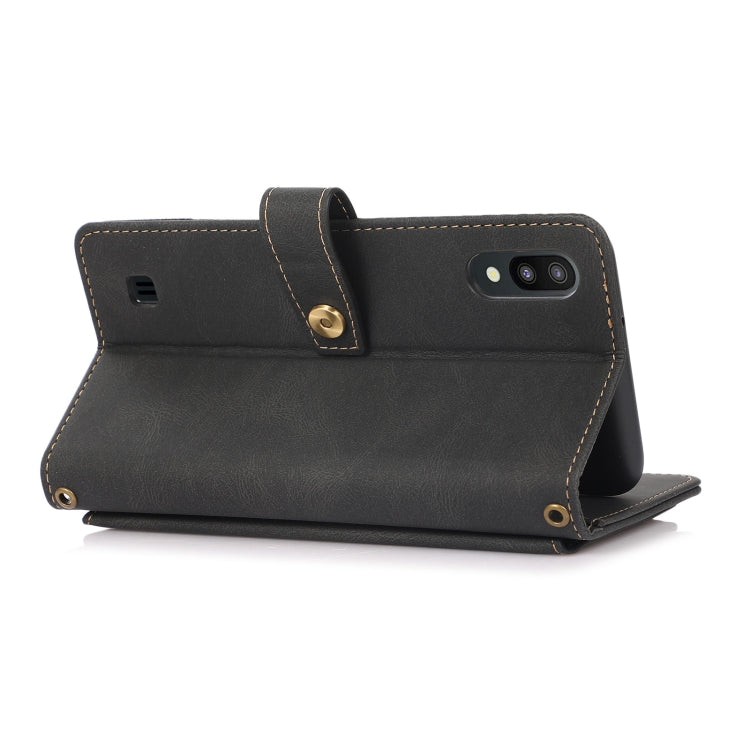 For Samsung Galaxy A10 / M10 PU + TPU Horizontal Flip Leather Case with Holder & Card Slot & Wallet & Lanyard