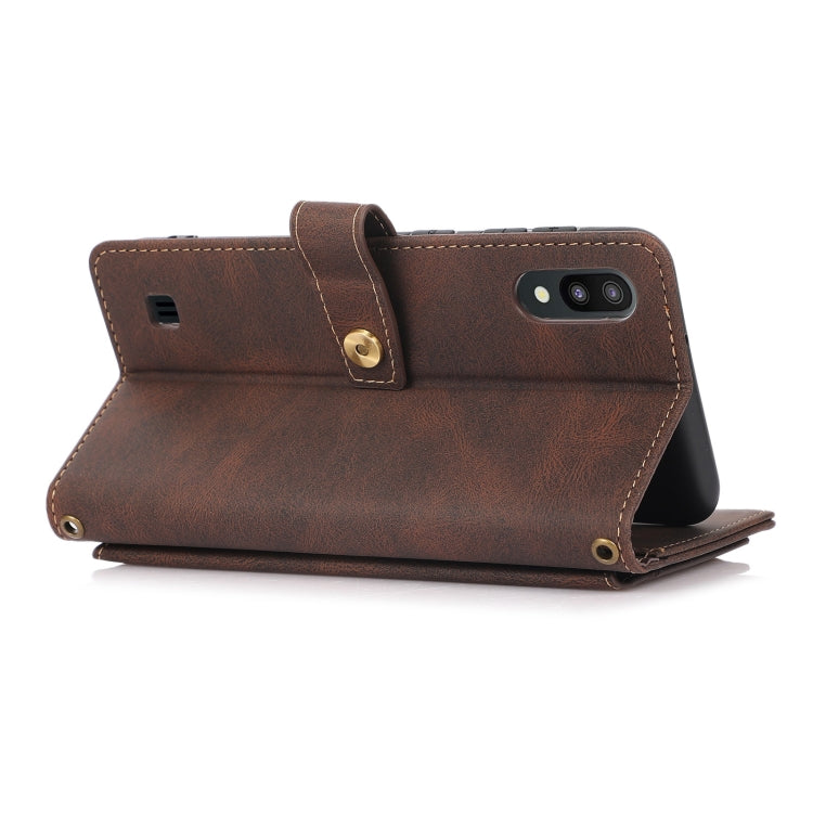 For Samsung Galaxy A10 / M10 PU + TPU Horizontal Flip Leather Case with Holder & Card Slot & Wallet & Lanyard