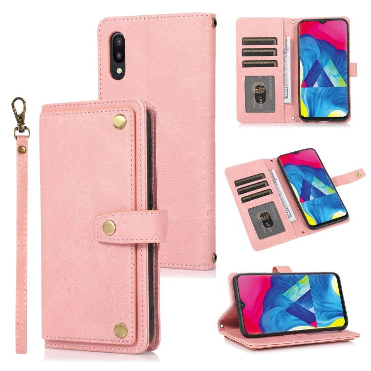 For Samsung Galaxy A10 / M10 PU + TPU Horizontal Flip Leather Case with Holder & Card Slot & Wallet & Lanyard