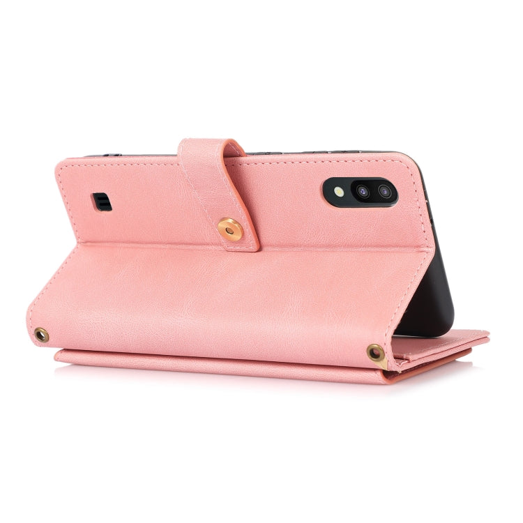 For Samsung Galaxy A10 / M10 PU + TPU Horizontal Flip Leather Case with Holder & Card Slot & Wallet & Lanyard