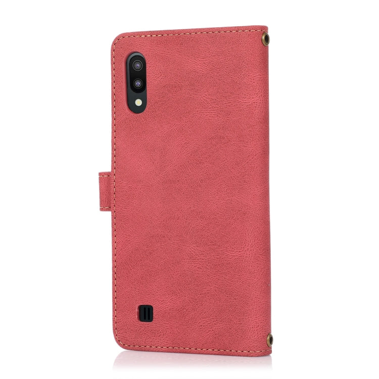 For Samsung Galaxy A10 / M10 PU + TPU Horizontal Flip Leather Case with Holder & Card Slot & Wallet & Lanyard
