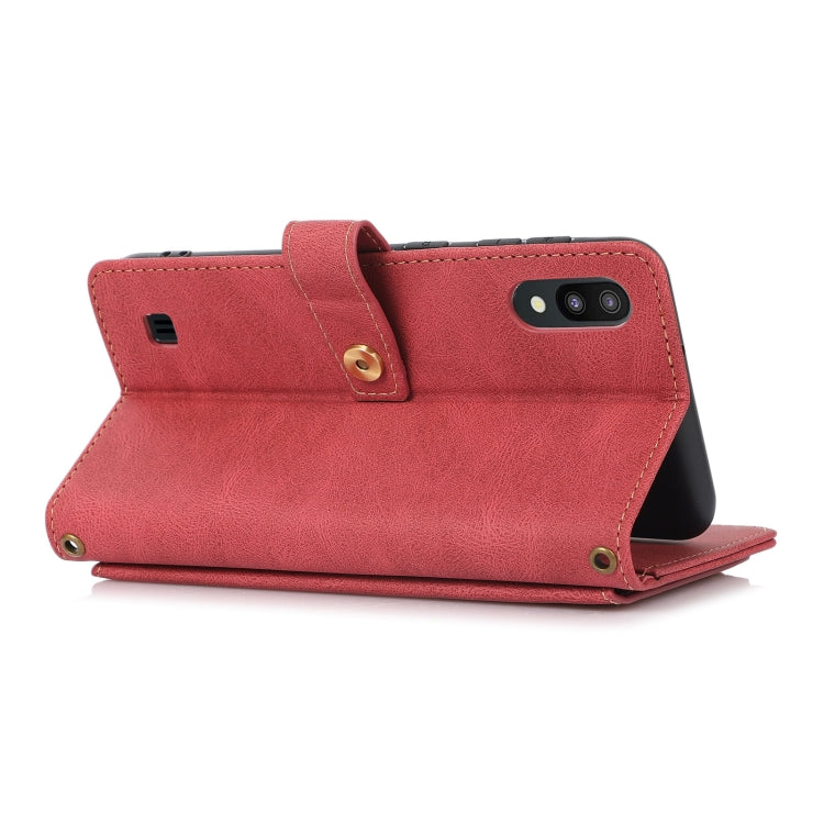 For Samsung Galaxy A10 / M10 PU + TPU Horizontal Flip Leather Case with Holder & Card Slot & Wallet & Lanyard