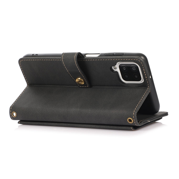 For Samsung Galaxy A12 PU + TPU Horizontal Flip Leather Case with Holder & Card Slot & Wallet & Lanyard