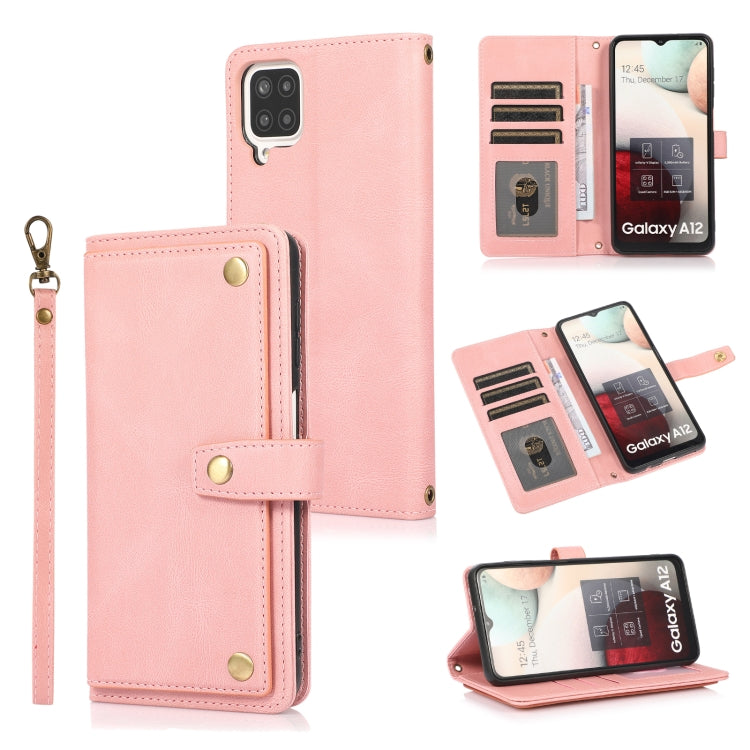 For Samsung Galaxy A12 PU + TPU Horizontal Flip Leather Case with Holder & Card Slot & Wallet & Lanyard