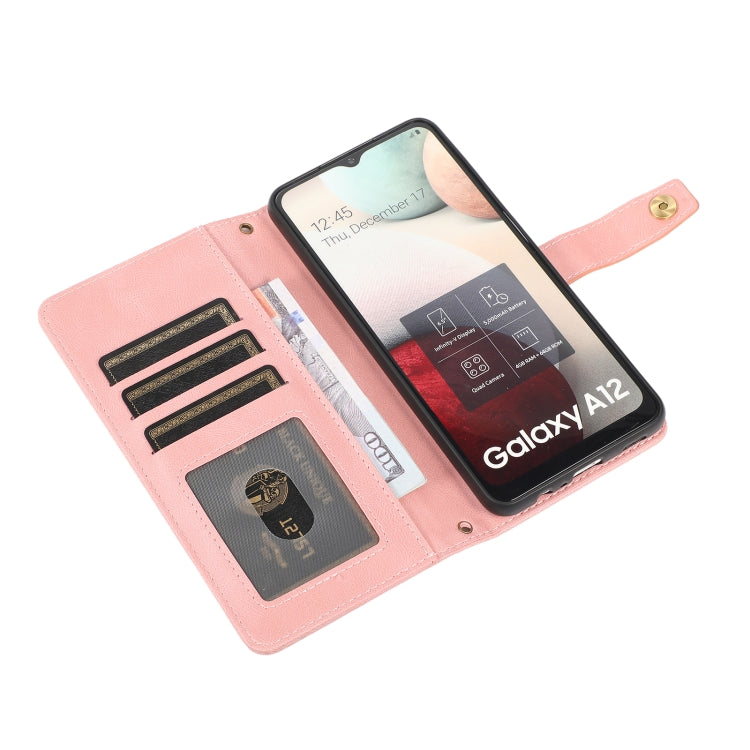 For Samsung Galaxy A12 PU + TPU Horizontal Flip Leather Case with Holder & Card Slot & Wallet & Lanyard