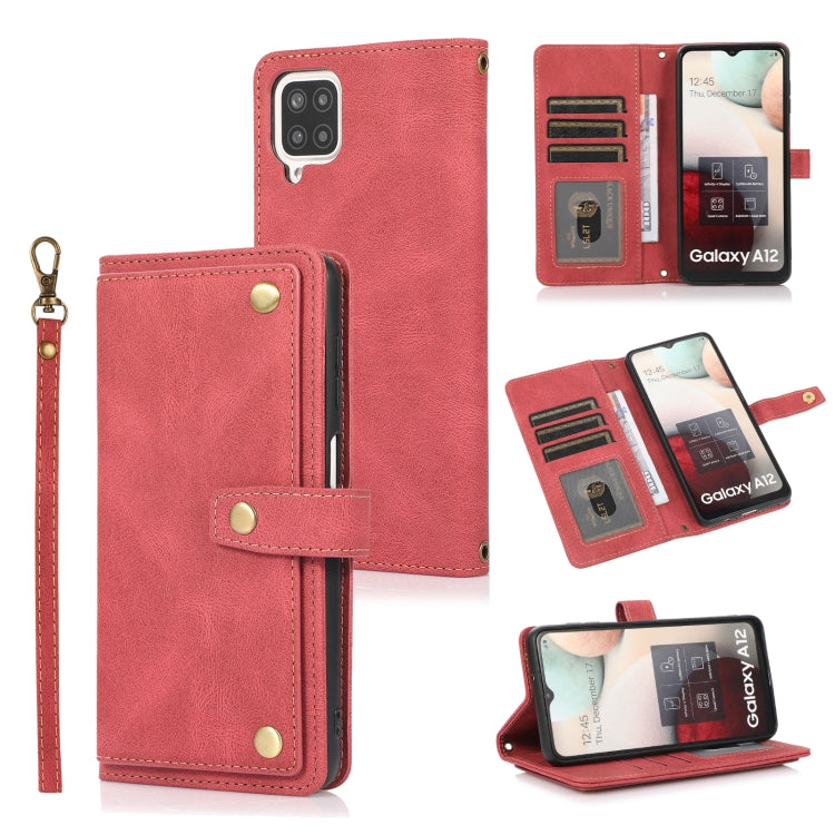 For Samsung Galaxy A12 PU + TPU Horizontal Flip Leather Case with Holder & Card Slot & Wallet & Lanyard