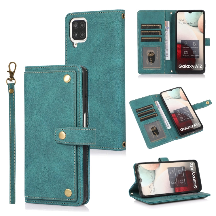 For Samsung Galaxy A12 PU + TPU Horizontal Flip Leather Case with Holder & Card Slot & Wallet & Lanyard