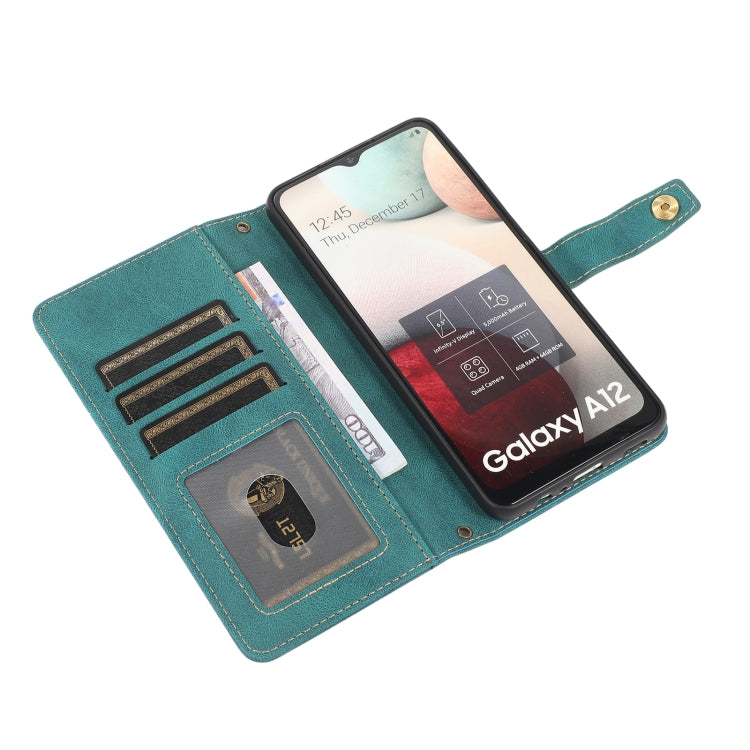 For Samsung Galaxy A12 PU + TPU Horizontal Flip Leather Case with Holder & Card Slot & Wallet & Lanyard