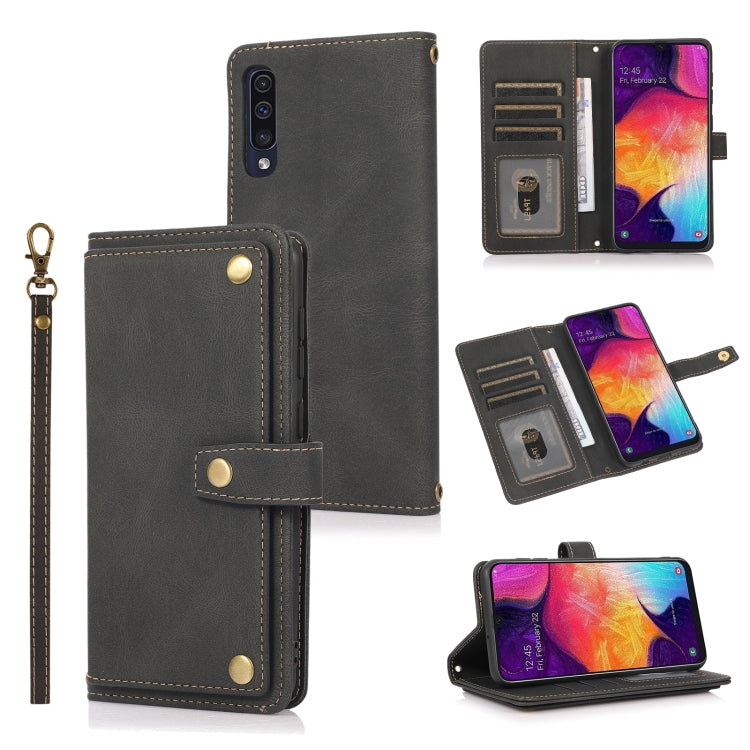 For Samsung Galaxy A50 / A30s / A50s PU + TPU Horizontal Flip Leather Case with Holder & Card Slot & Wallet & Lanyard
