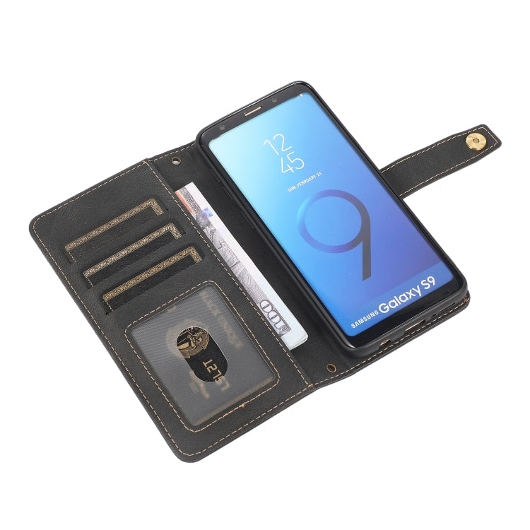 For Samsung Galaxy S9 PU + TPU Horizontal Flip Leather Case with Holder & Card Slot & Wallet & Lanyard