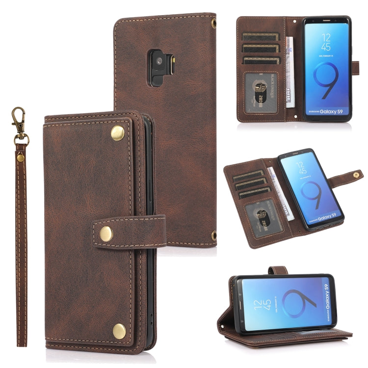 For Samsung Galaxy S9 PU + TPU Horizontal Flip Leather Case with Holder & Card Slot & Wallet & Lanyard
