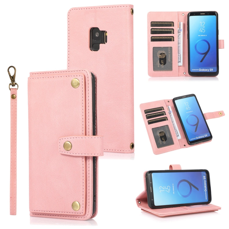 For Samsung Galaxy S9 PU + TPU Horizontal Flip Leather Case with Holder & Card Slot & Wallet & Lanyard