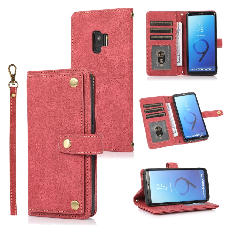 For Samsung Galaxy S9 PU + TPU Horizontal Flip Leather Case with Holder & Card Slot & Wallet & Lanyard