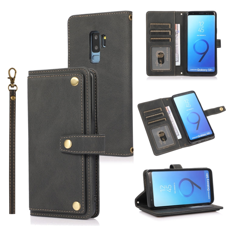 For Samsung Galaxy S9+ PU + TPU Horizontal Flip Leather Case with Holder & Card Slot & Wallet & Lanyard