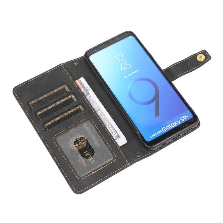 For Samsung Galaxy S9+ PU + TPU Horizontal Flip Leather Case with Holder & Card Slot & Wallet & Lanyard