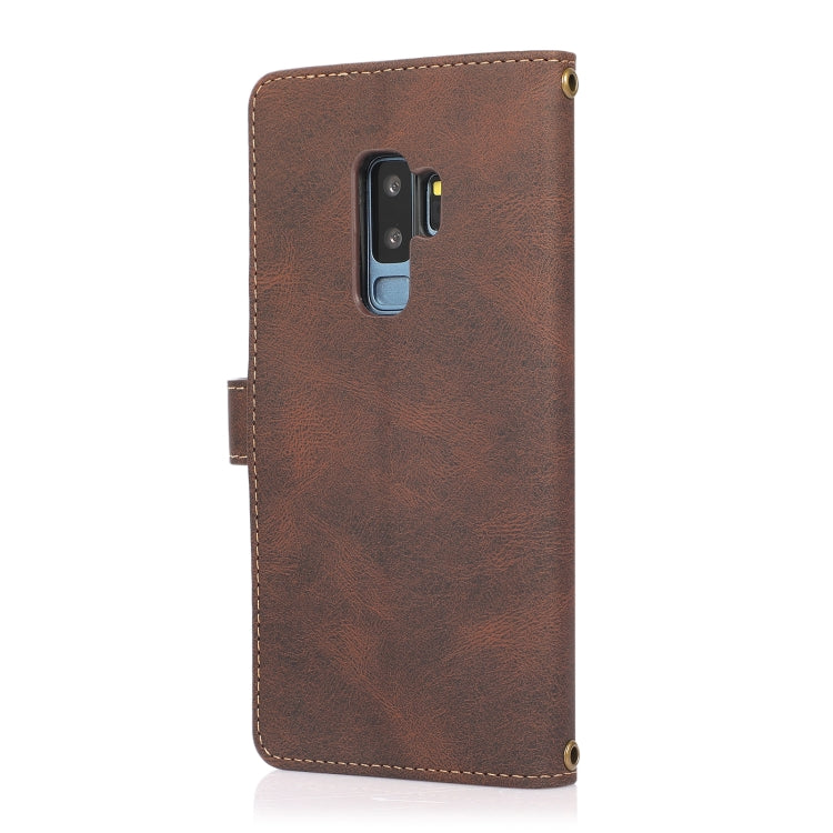 For Samsung Galaxy S9+ PU + TPU Horizontal Flip Leather Case with Holder & Card Slot & Wallet & Lanyard