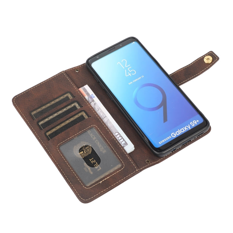 For Samsung Galaxy S9+ PU + TPU Horizontal Flip Leather Case with Holder & Card Slot & Wallet & Lanyard