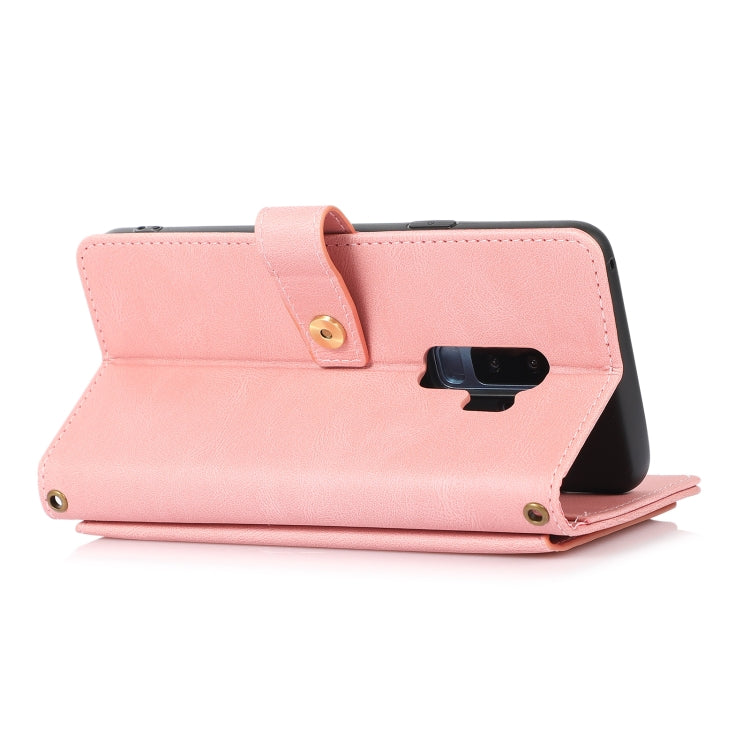 For Samsung Galaxy S9+ PU + TPU Horizontal Flip Leather Case with Holder & Card Slot & Wallet & Lanyard