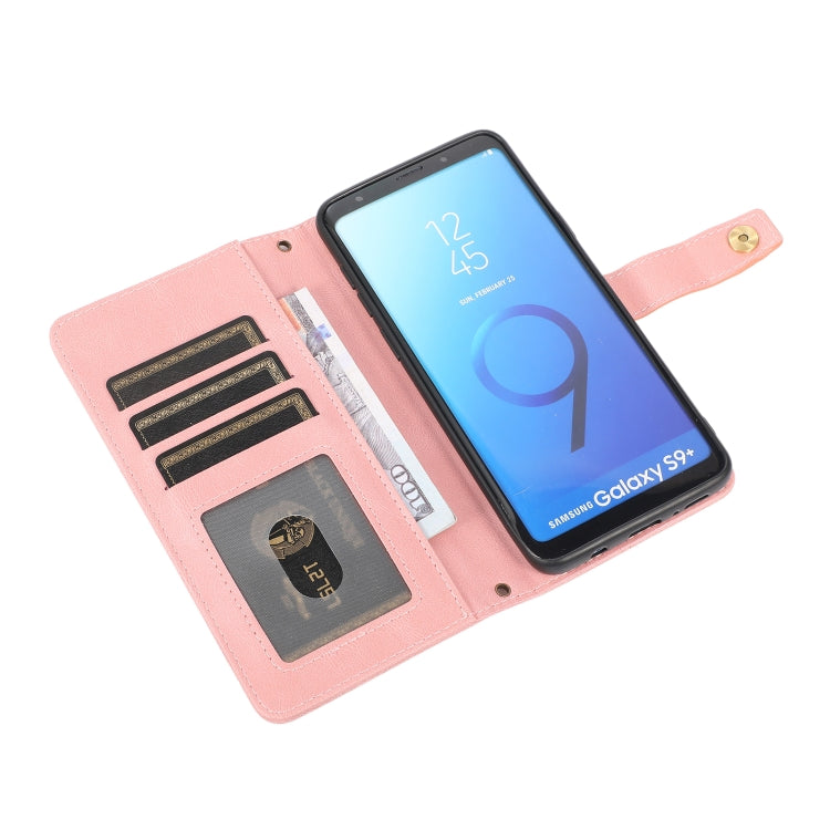 For Samsung Galaxy S9+ PU + TPU Horizontal Flip Leather Case with Holder & Card Slot & Wallet & Lanyard