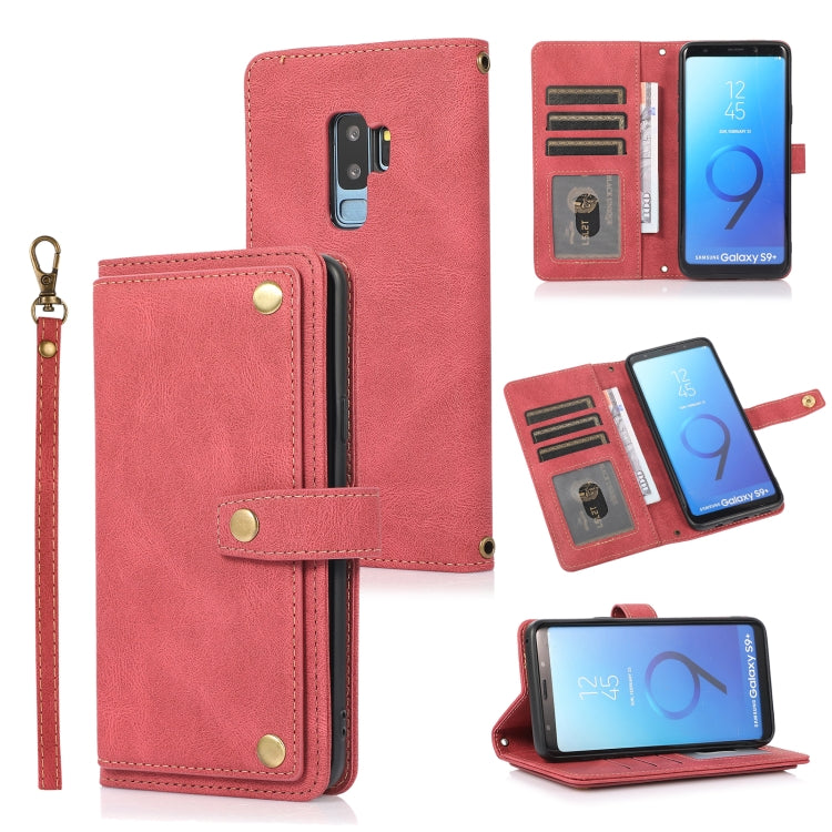 For Samsung Galaxy S9+ PU + TPU Horizontal Flip Leather Case with Holder & Card Slot & Wallet & Lanyard