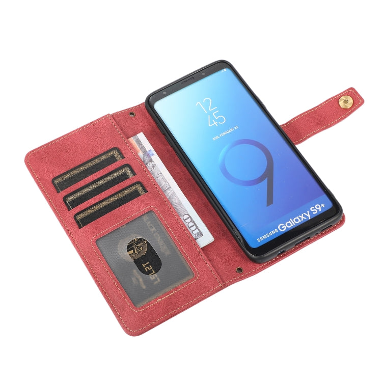 For Samsung Galaxy S9+ PU + TPU Horizontal Flip Leather Case with Holder & Card Slot & Wallet & Lanyard