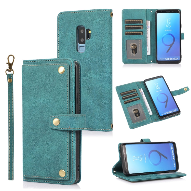 For Samsung Galaxy S9+ PU + TPU Horizontal Flip Leather Case with Holder & Card Slot & Wallet & Lanyard