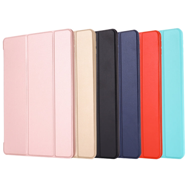 For iPad 10.2 2021 / 2020 / 2019 GEBEI Shockproof Horizontal Flip Leather Case with Three-folding Holder