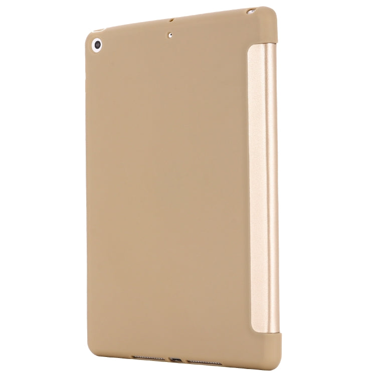 For iPad 10.2 2021 / 2020 / 2019 GEBEI Shockproof Horizontal Flip Leather Case with Three-folding Holder