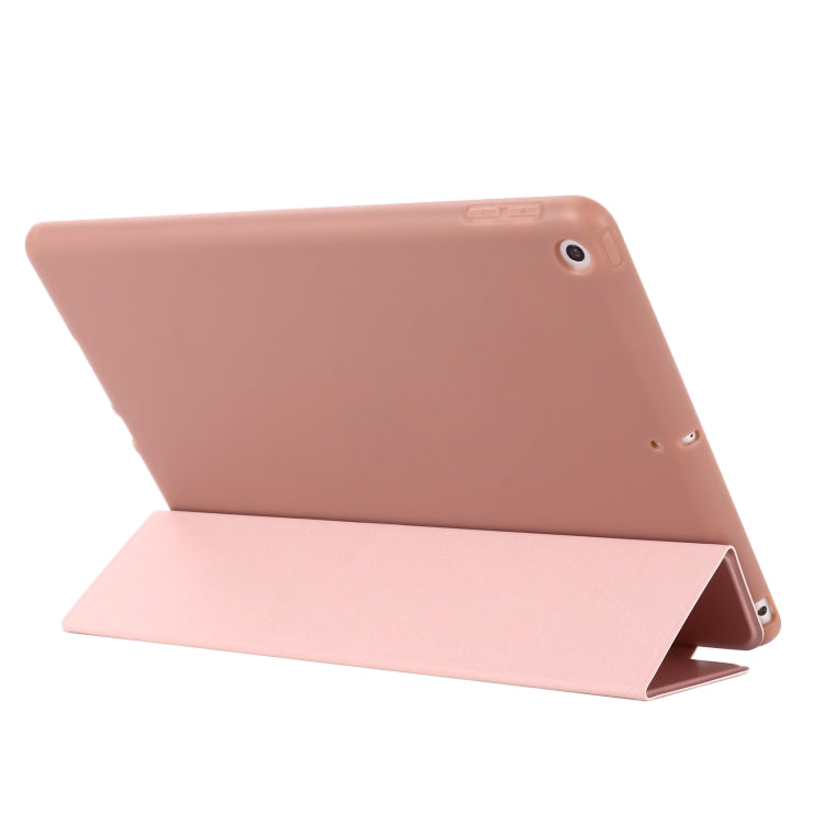 For iPad 10.2 2021 / 2020 / 2019 GEBEI Shockproof Horizontal Flip Leather Case with Three-folding Holder