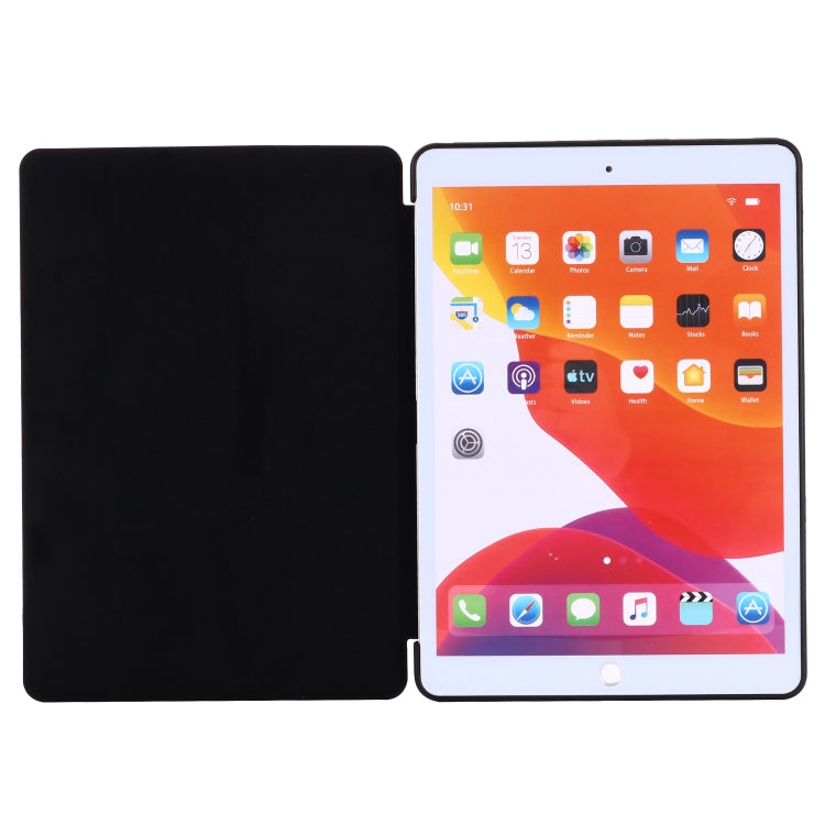 For iPad 10.2 2021 / 2020 / 2019 GEBEI Shockproof Horizontal Flip Leather Case with Three-folding Holder