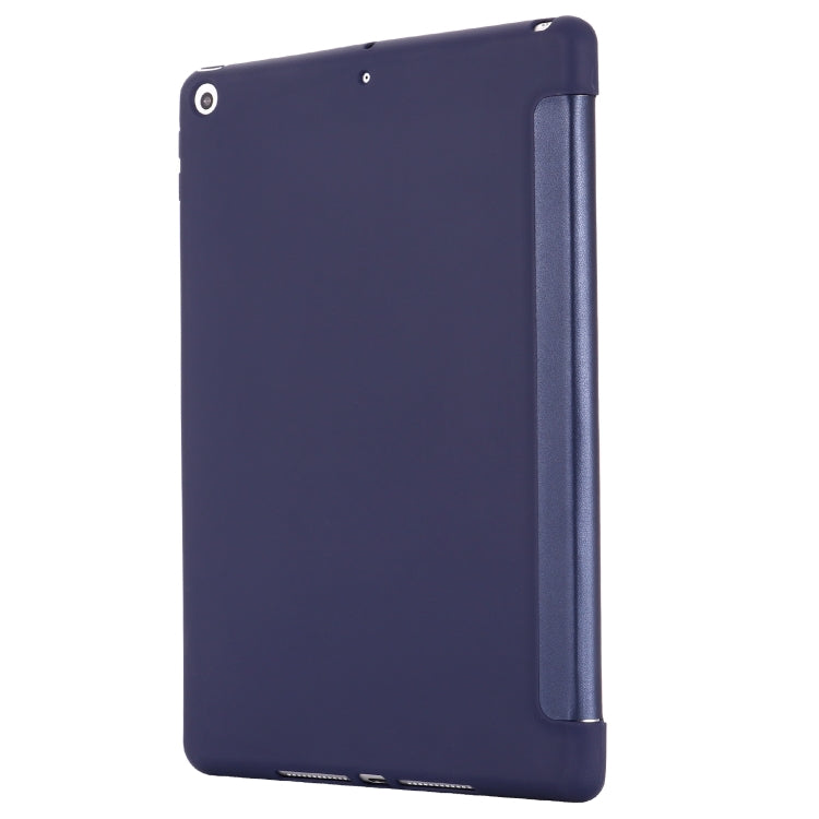 For iPad 10.2 2021 / 2020 / 2019 GEBEI Shockproof Horizontal Flip Leather Case with Three-folding Holder
