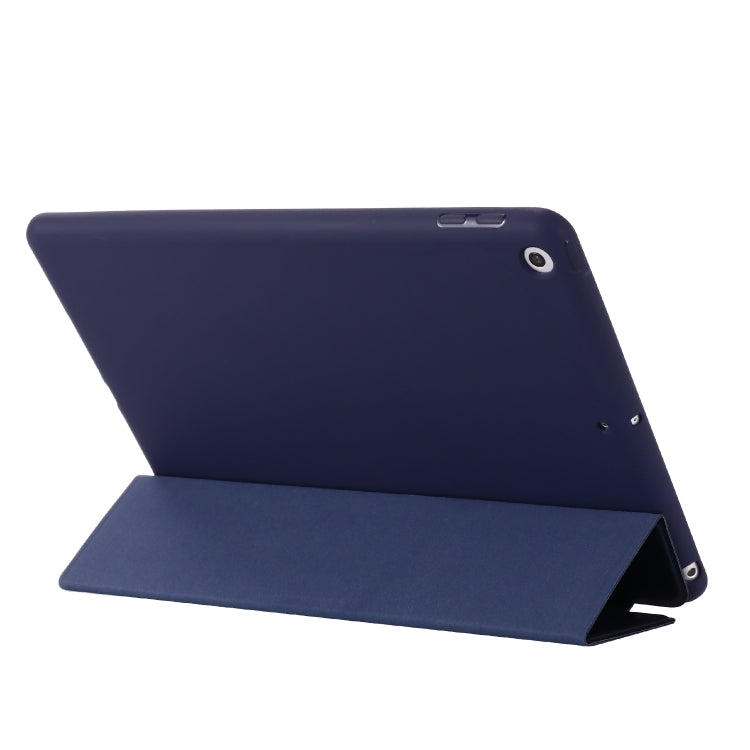 For iPad 10.2 2021 / 2020 / 2019 GEBEI Shockproof Horizontal Flip Leather Case with Three-folding Holder