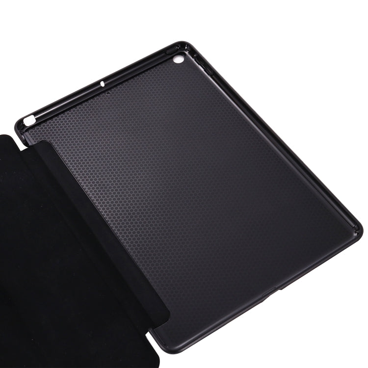 For iPad 10.2 2021 / 2020 / 2019 GEBEI Shockproof Horizontal Flip Leather Case with Three-folding Holder