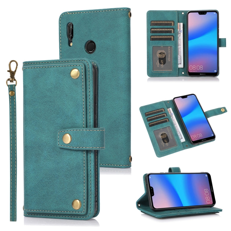 For Huawei P20 Lite PU + TPU Horizontal Flip Leather Case with Holder & Card Slot & Wallet & Lanyard