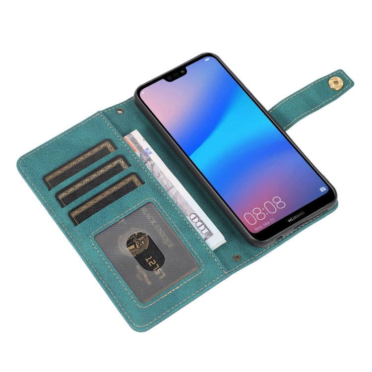 For Huawei P20 Lite PU + TPU Horizontal Flip Leather Case with Holder & Card Slot & Wallet & Lanyard