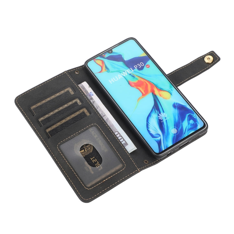 For Huawei P30 PU + TPU Horizontal Flip Leather Case with Holder & Card Slot & Wallet & Lanyard