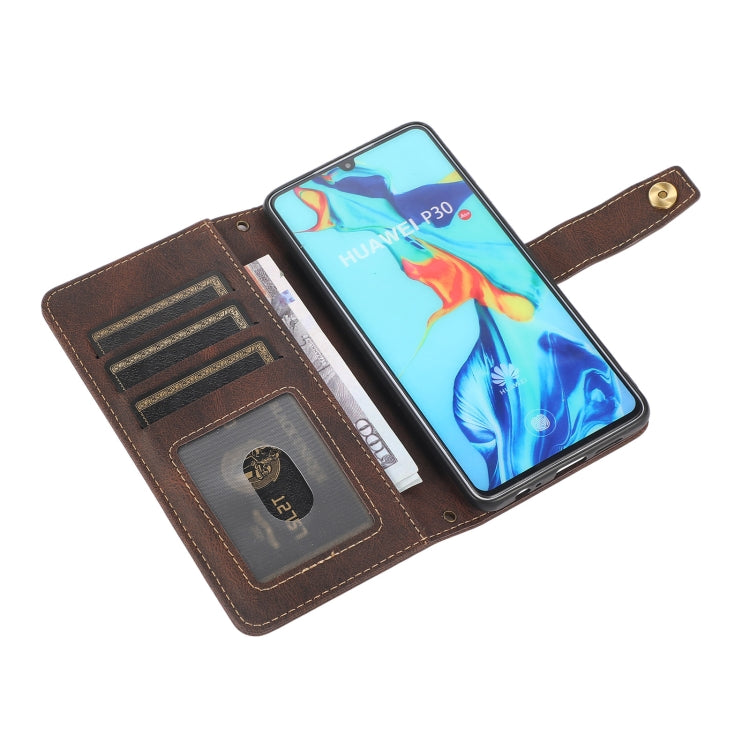 For Huawei P30 PU + TPU Horizontal Flip Leather Case with Holder & Card Slot & Wallet & Lanyard