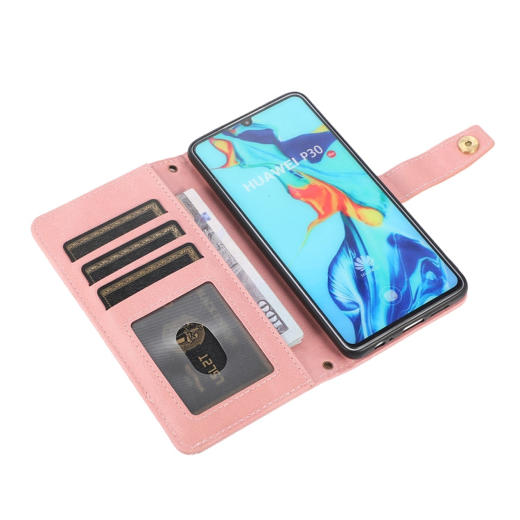 For Huawei P30 PU + TPU Horizontal Flip Leather Case with Holder & Card Slot & Wallet & Lanyard