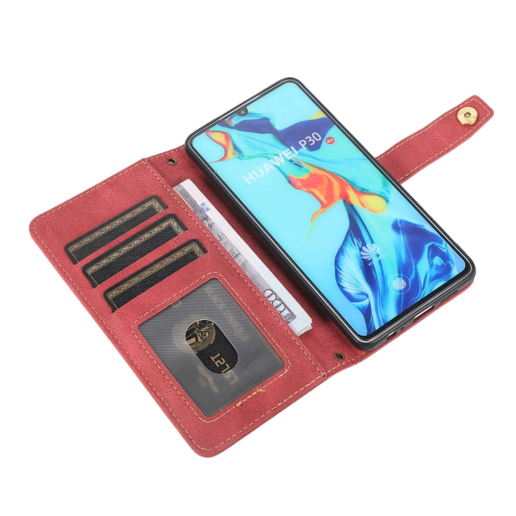 For Huawei P30 PU + TPU Horizontal Flip Leather Case with Holder & Card Slot & Wallet & Lanyard